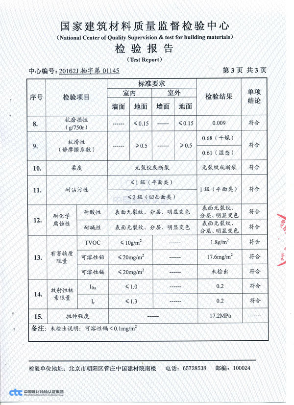 格美软瓷检测报告